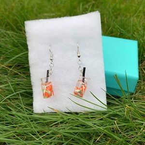 Handmade Strawberry Fruit Water Summer Earrings